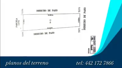 VENTA TERRENO 500M2 EN EL JARAL, CORREGIDORA SERVICIOS