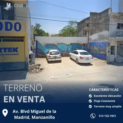 En Venta Terreno en Blvd. Miguel de la Madrid en Manzanillo