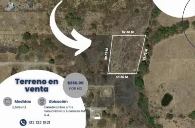 ¡Se Vende Excelente Lote en Cuauhtémoc, Colima!