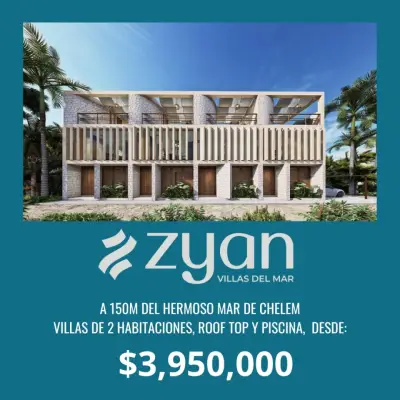 VENTA DE VILLAS FRENTE AL MAR DE CHELEM MERIDA YUCATAN