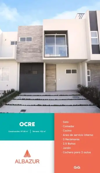 Casa en el Sur Albazur Bosques de Santa Anita MD. OCRE