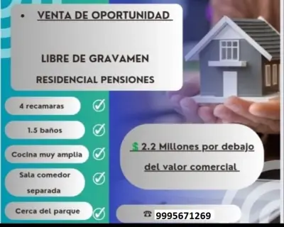 VENTA DE CASA EN RESIDENCIAL PENSIONES