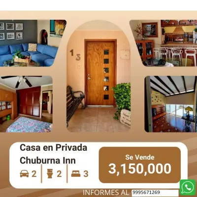 VENTA DE CASA EN CHUBURNA DE HIDALGO EN PRIVADA 