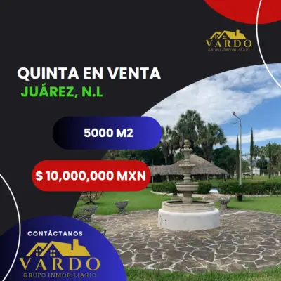 QUINTA EN VENTA - JUÁREZ, N.L