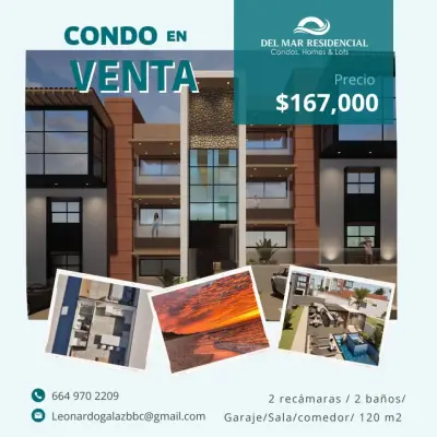 Exclusivo condominio de 56 m2 con vista al mar 