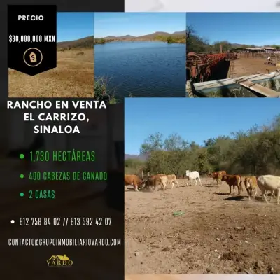 Rancho en venta en Sinaloa