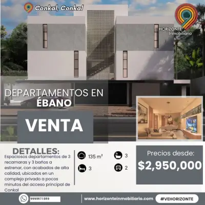 VENTA DE DEPARTAMENTO EN CONKAL YUCATAN 