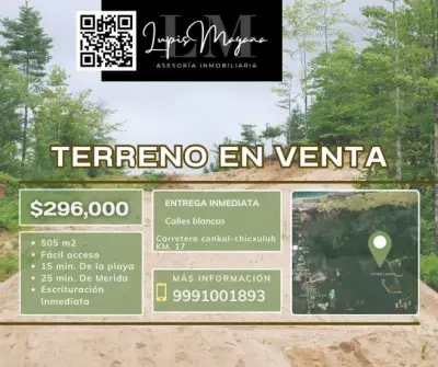 Venta lote en Chicxulub con acceso
