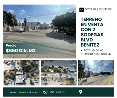 TERRENO EN VENTA CON 2 BODEGAS