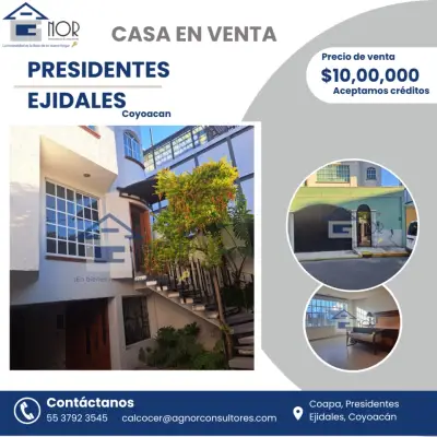 AMPLIA CASA EN VENTA PRESIDENTES EJIDALES