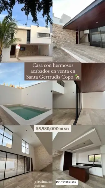 VENTA DECASA EN SANTA GERTRUIS COPO CON PISCINA 