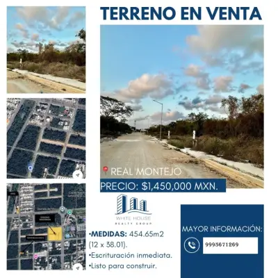 VENTA DE TERRENO EN REAL MONTEJO MERIDA YUCATAN 