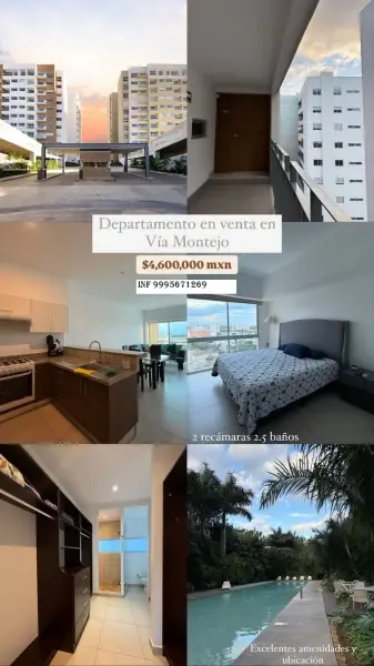 VENTA DE DEPARTAMENTO EN VIA MONTEJO MERIDA YUCATAN 