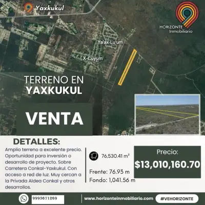 vENTA DE TERRENO EN YAXKUKUL YUCATAN 