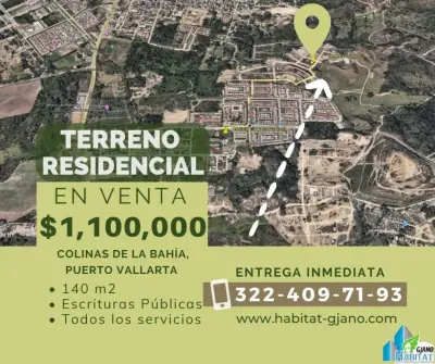 VENTA DE TERRENO RESIDENCIAL EN PUERTO VALLARTA