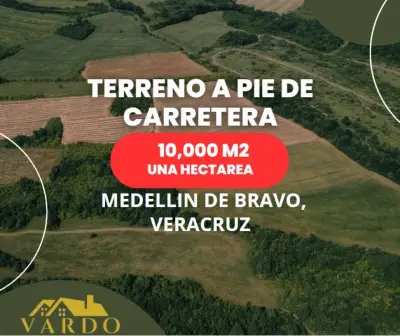 TERRENO A PIE DE CARRETERA EN VENTA - MEDELLIN DE BRAVO, VER