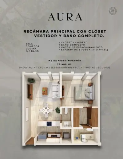 Departamento en venta en Temozón - foto 2