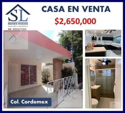 VENTA DE CASA EN CORDEMEX RECIEN REMODELADA MERIDA YUCATAN 
