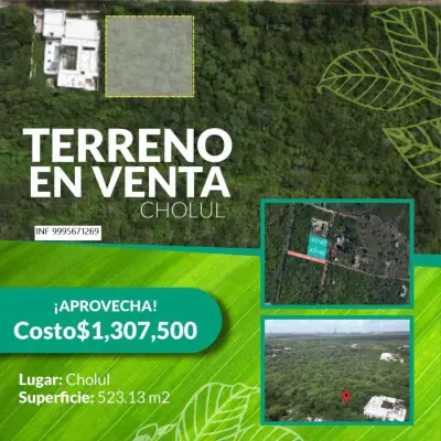 VENTA DE TERRENPO EN CHOLUL MERIDA YUCATAN 