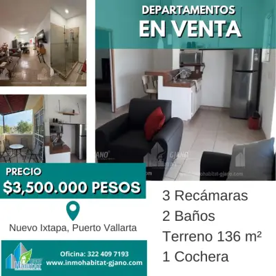 DEPARTAMENTOS EN VENTA – NUEVO IXTAPA, PUERTO VALLARTA