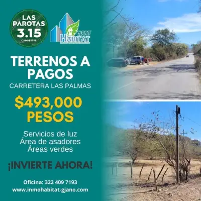 VENDO LOTES EN PREVENTA – PUERTO VALLARTA, CARRETERA LAS P