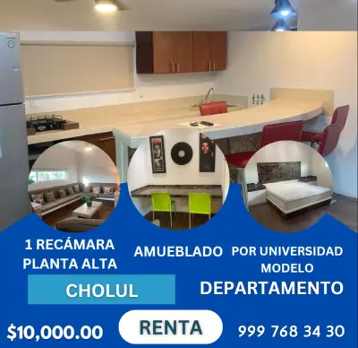 Departamento amueblado frente a la Universidad Modelo