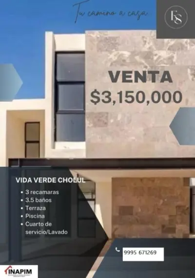 VENTA DE CASA EN CHOLUL MERIDA YUCATAN 