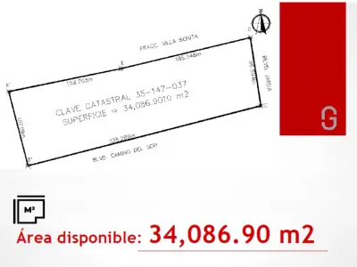 34,086.90 M2 TERRENO COMERCIAL EN VENTA FRACC VILLA BONITA