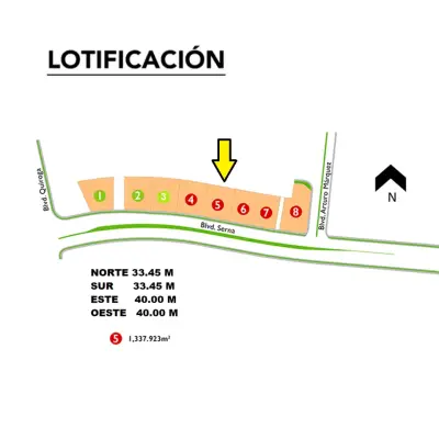 1.337.923 M2 TERRENO EN VENTA LOTE 5 SOBRE BLVD. FCO SERNA 
