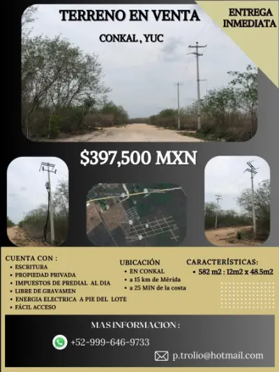 Terreno en venta en Mérida