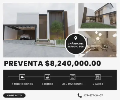 Casa en Preventa Fraccionamiento Cañada del Refugio Sur