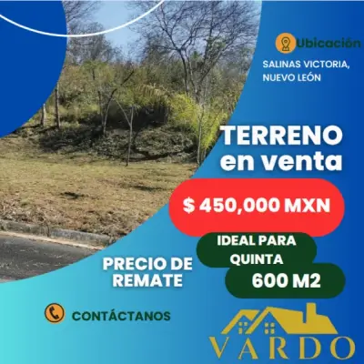TERRENO EN VENTA - SALINAS VICTORIA, N.L