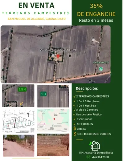 TERRENO CAMPESTRE EN VENTA
