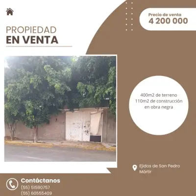 Casa y terreno en venta