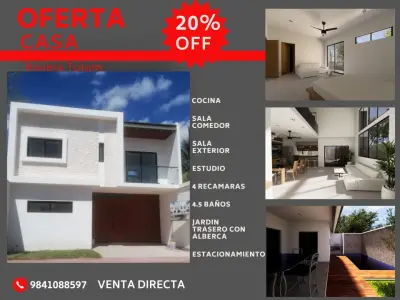 OFERTA CASA Tulum - RIVIERA TULUM Exclusiva zona residencial