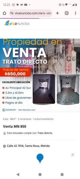 Venta casa, trato directo, buena ubicacion