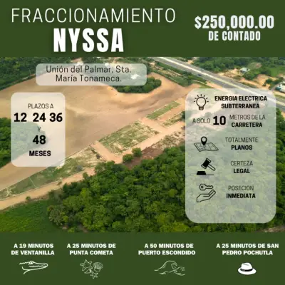 Lotes de terreno a 20 min de Mazunte Pueblo Mágico