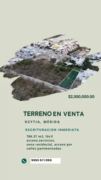 VENTA DE TERRENO EN DZITYA MERIDA YUCATAN 