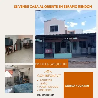 VENTA DE CASA EN LA COL. SERAPIO RENDON MERIDA YUCATAN 