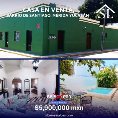 VENTA DE CASA EN EL CENTRO DE MERIDA 