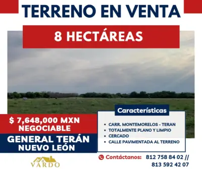 TERRENO EN VENTA - GENERAL TERAN