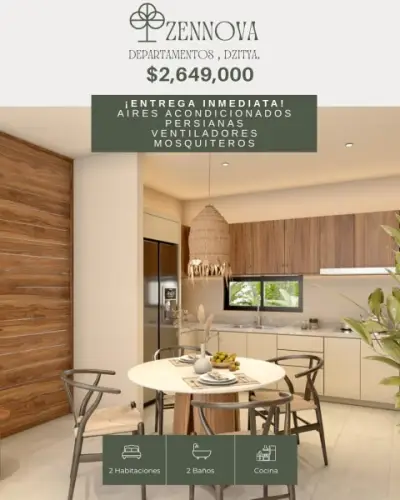 VENTA DE DEPARTAMENTO EN DZITYA MERIDA YUCATAN