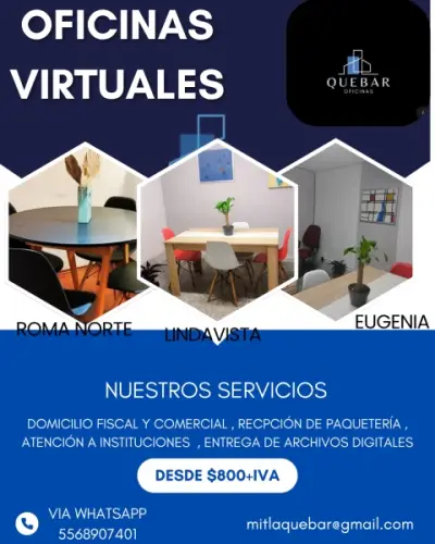 RENTA DE OFICINAS CON DOMICILIO FISCAL