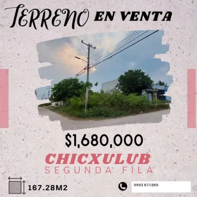 VENTA DE TERRENO EN CHICXULUB MERIA YUCATAN EN ESQUINA