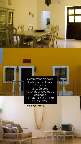 VENTA DE CASA AMUEBLADA EN MERIDA CENTRO