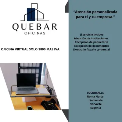 En CDMX renta tu oficina virtual