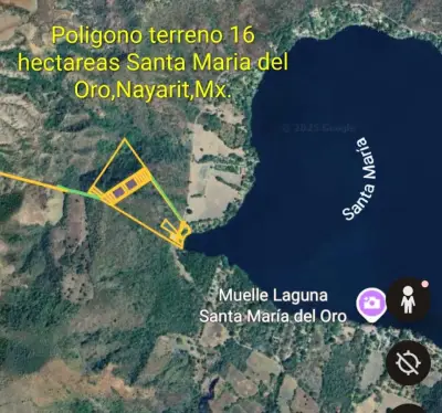 VENTA DE TERRENO 16 HECTAREAS CON FRENTE LAGUNA SANTA MARIA