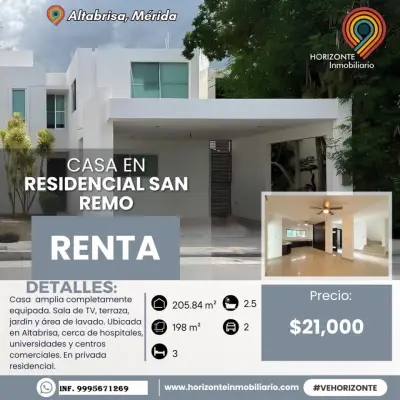 Casa en renta en Mérida