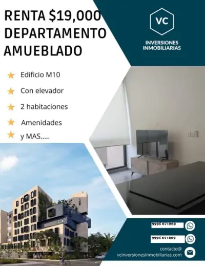 RENTA DE DEPARTAMENTO EN MONETES DE AME MERIDA YUCATAN 