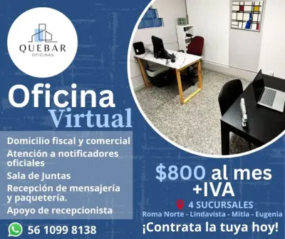 Oficinas virtuales y salas de juntas en CDMX – Quebar